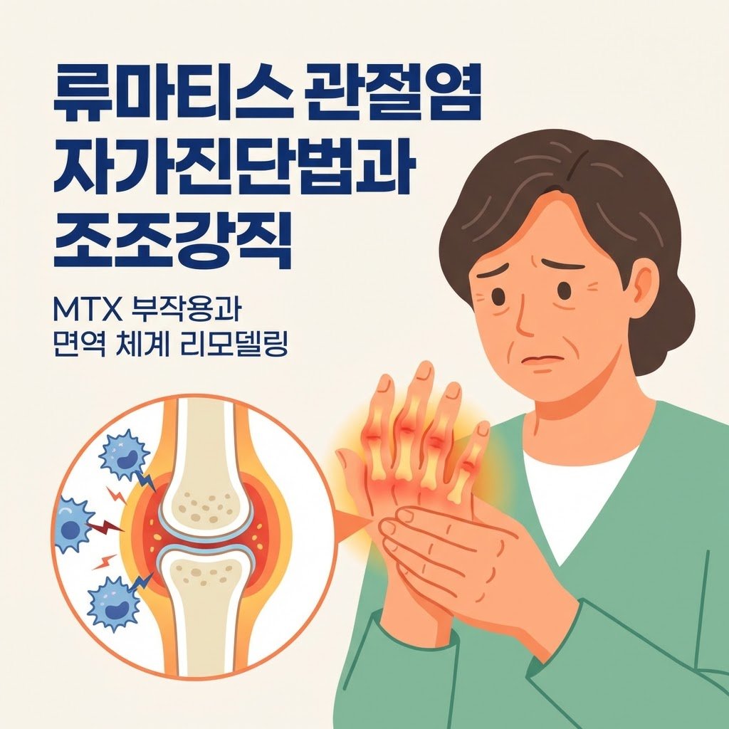 류마티스 관절염 자가진단법과 초기 증상, 원인 (MTX 메토트렉세이트 부작용) 류마티스 관절염 자가진단법 초기증상 원인 썸네일