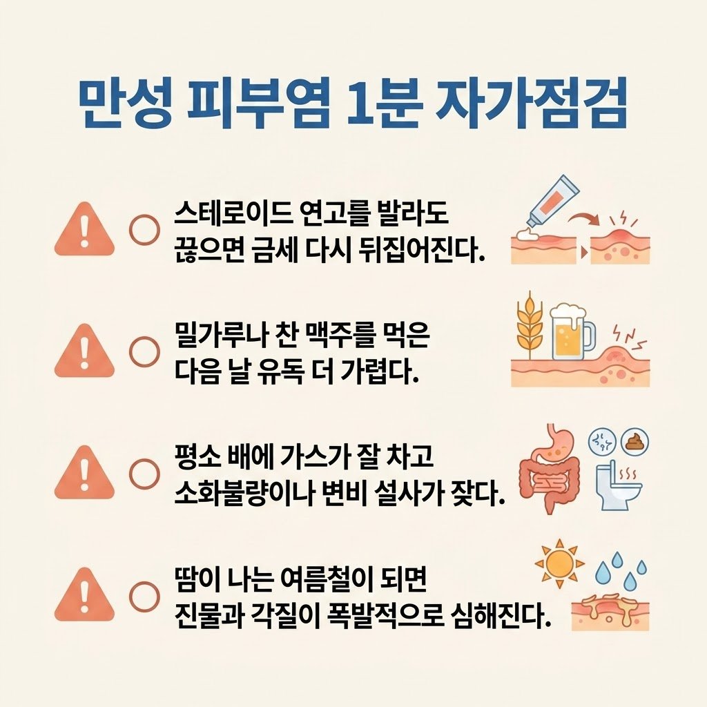 만성 피부염 아토피 한포진 자가진단 증상