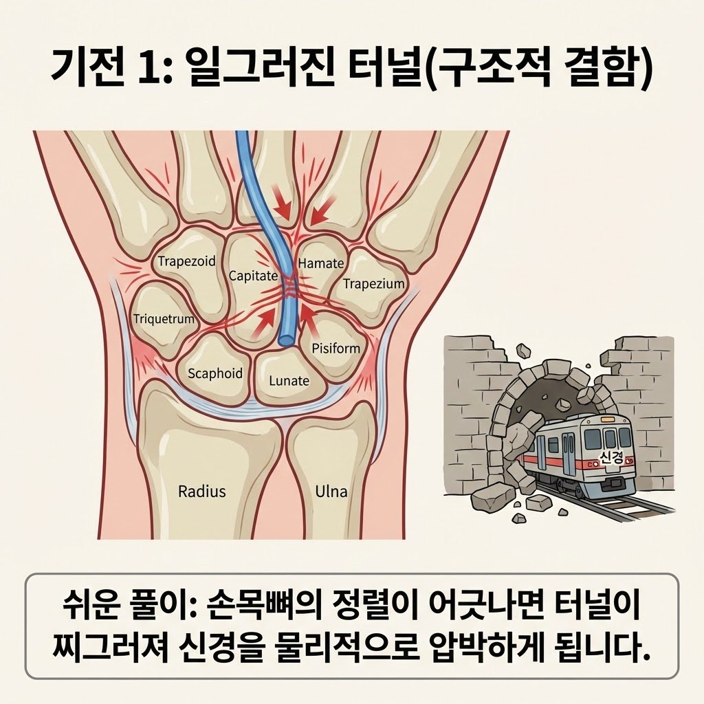 손목 수근관 구조적 결함