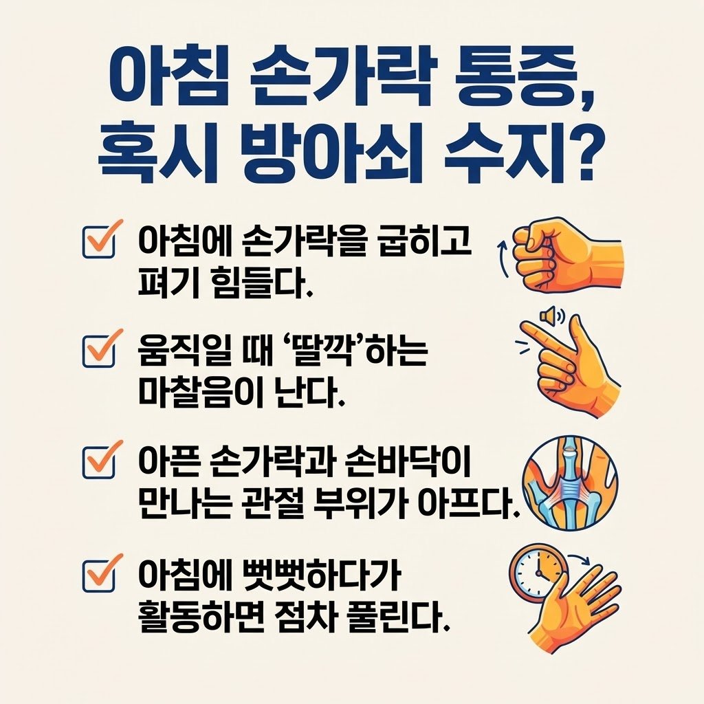 방아쇠 수지 증후군 자가진단 증상 아침 손가락 뻣뻣함