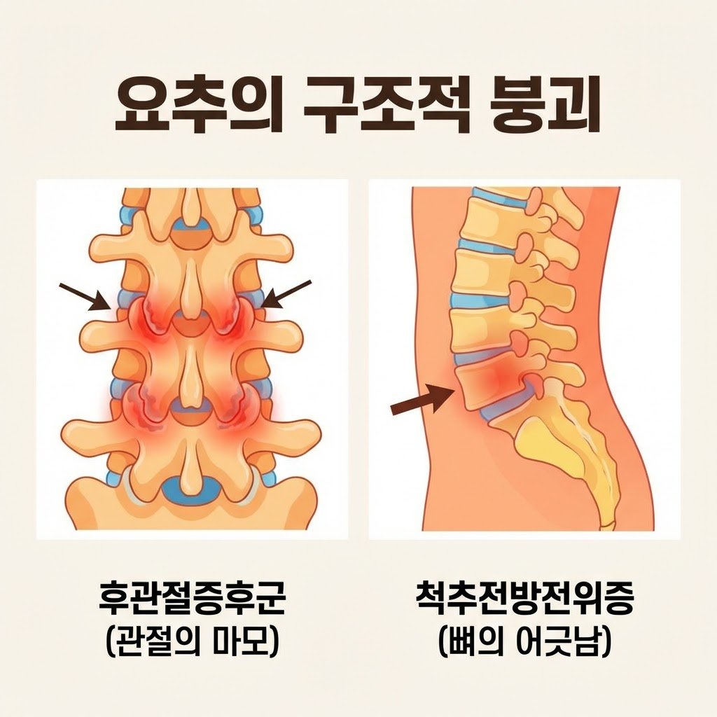 척추전방전위증 후관절증후군 해부학적 원인