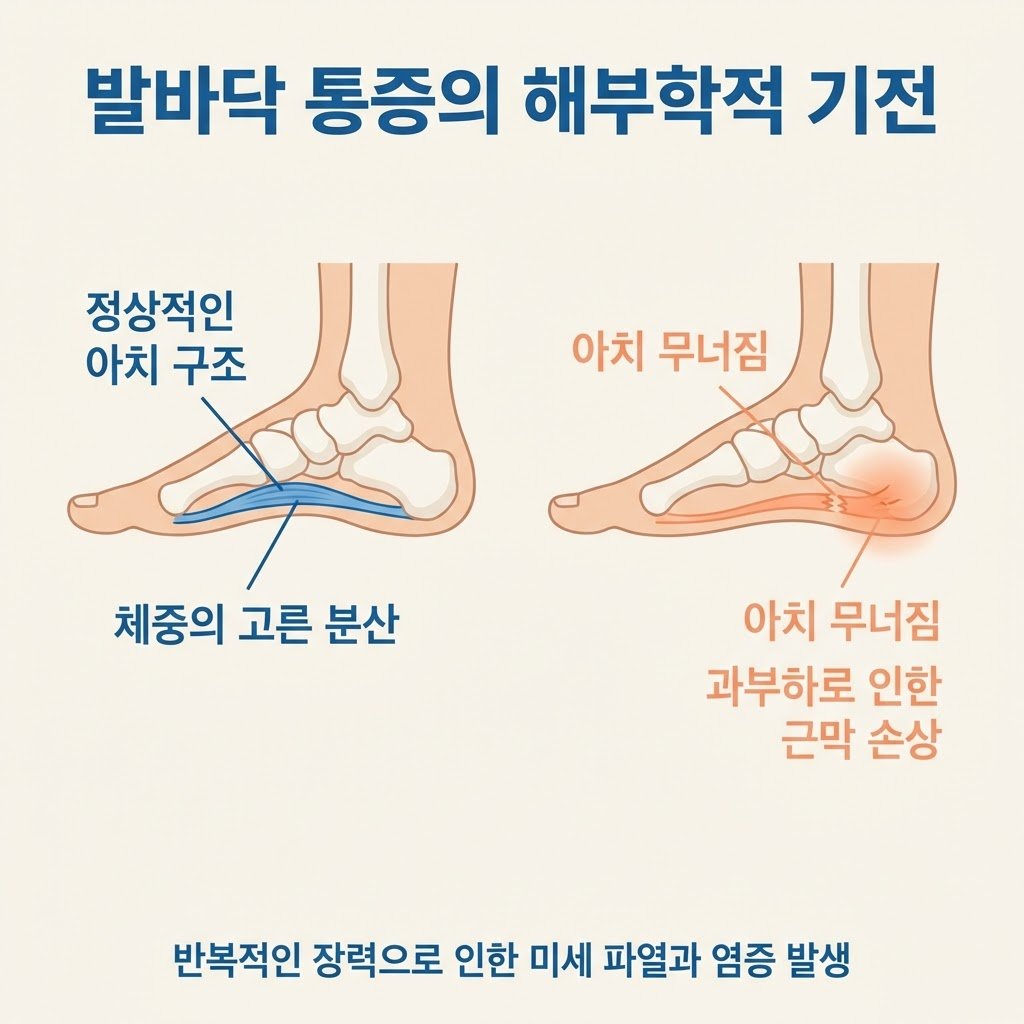 족저근막염 미세파열 염증 발바닥 통증 기전
