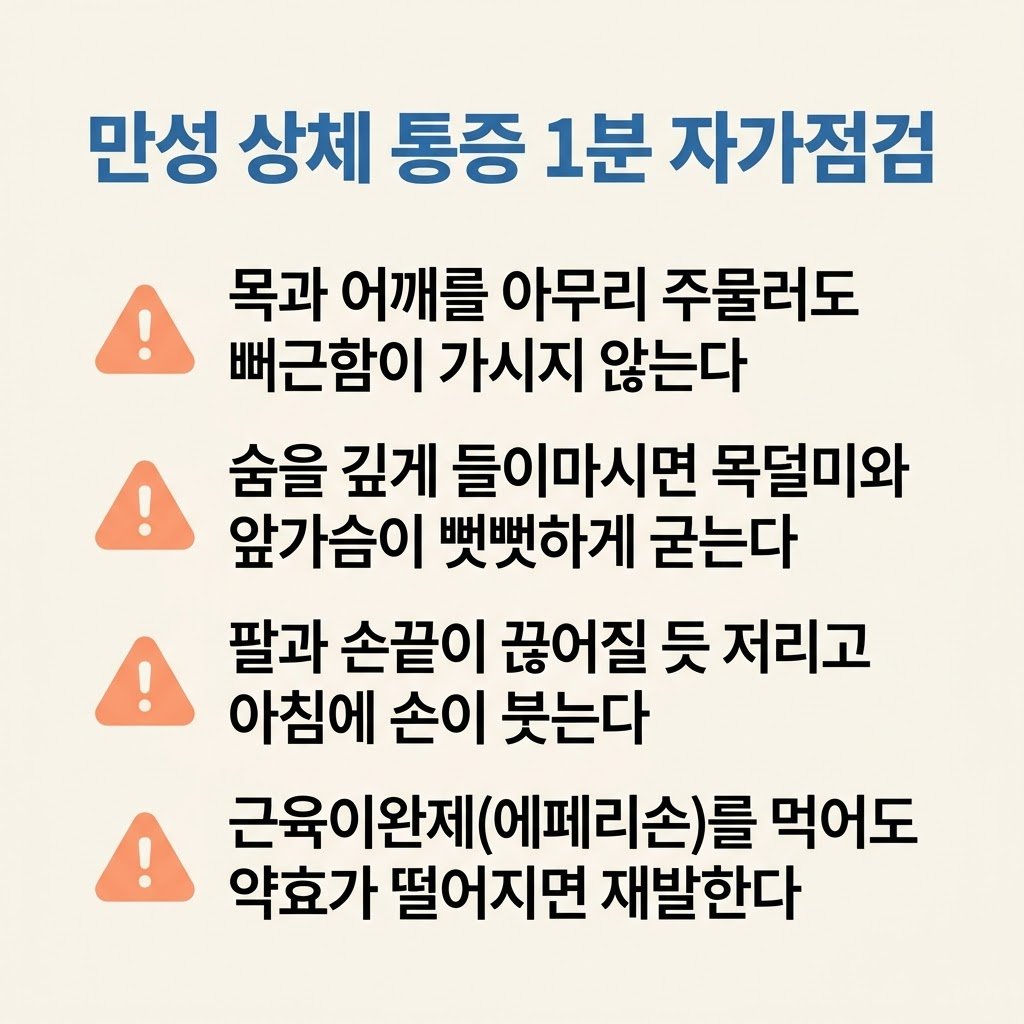 만성 상체 통증 흉곽출구증후군 팔저림 자가진단