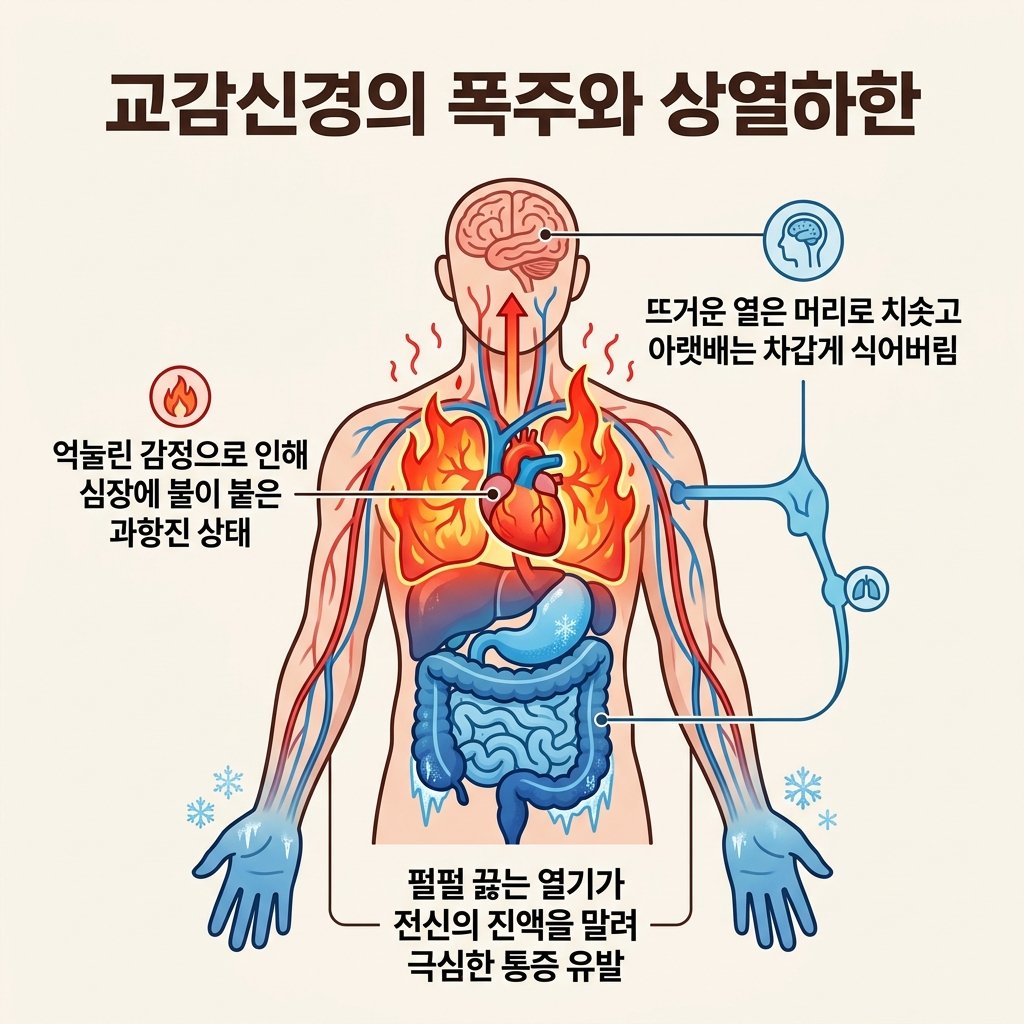 화병 원인 자율신경실조증 상열하한 교감신경 항진 진액고갈