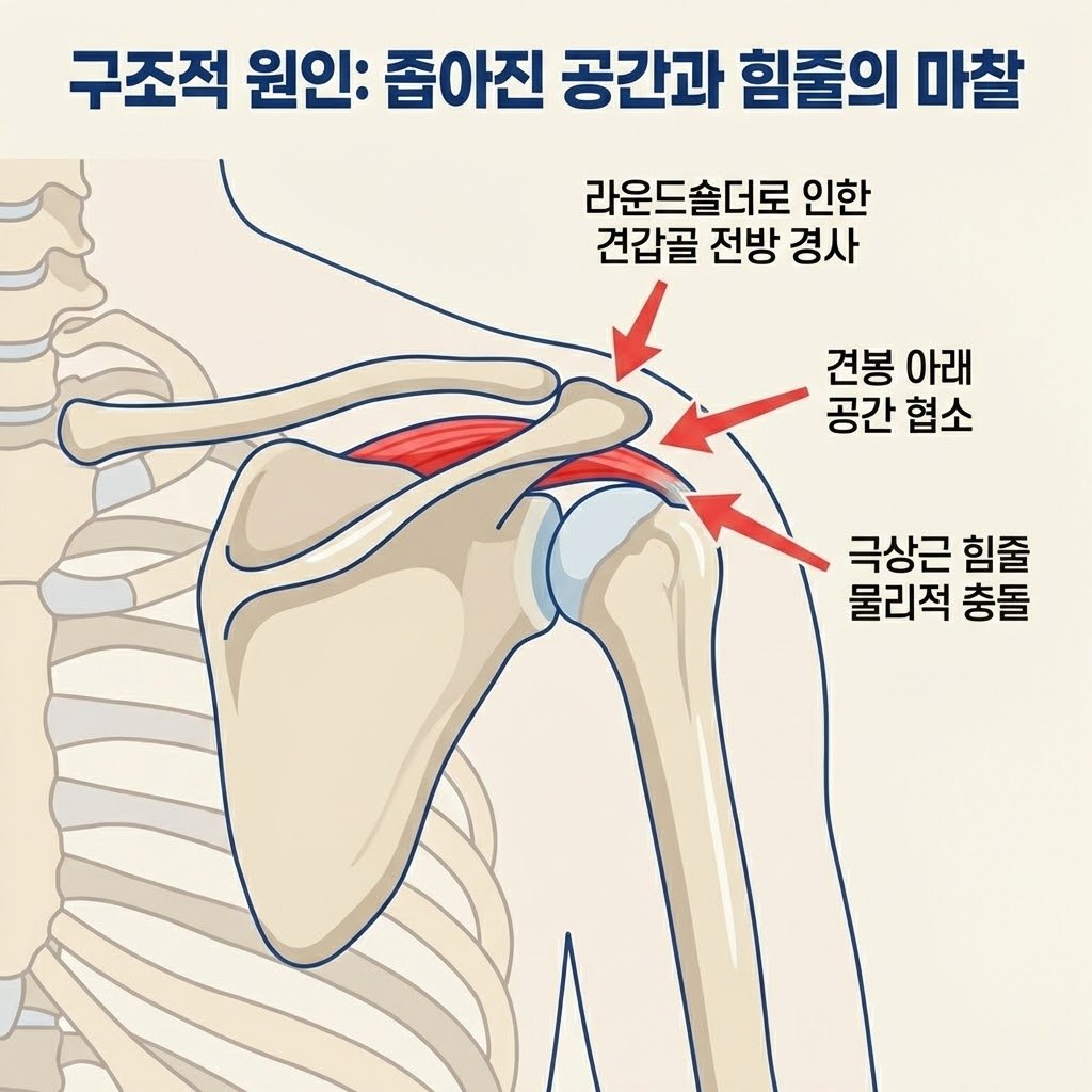 견갑골 전방 경사 라운드숄더 구조적 원인