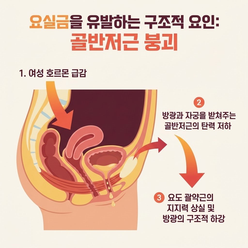 골반저근 약화 요도 괄약근 방광 하강