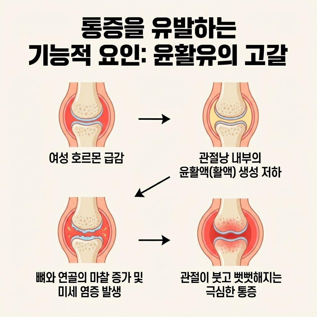 여성 호르몬 에스트로겐 감소 관절 활액 고갈 원인