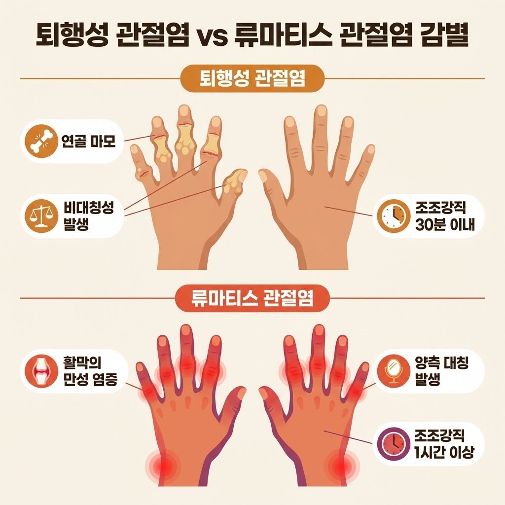 퇴행성 관절염 류마티스 관절염 차이 비교