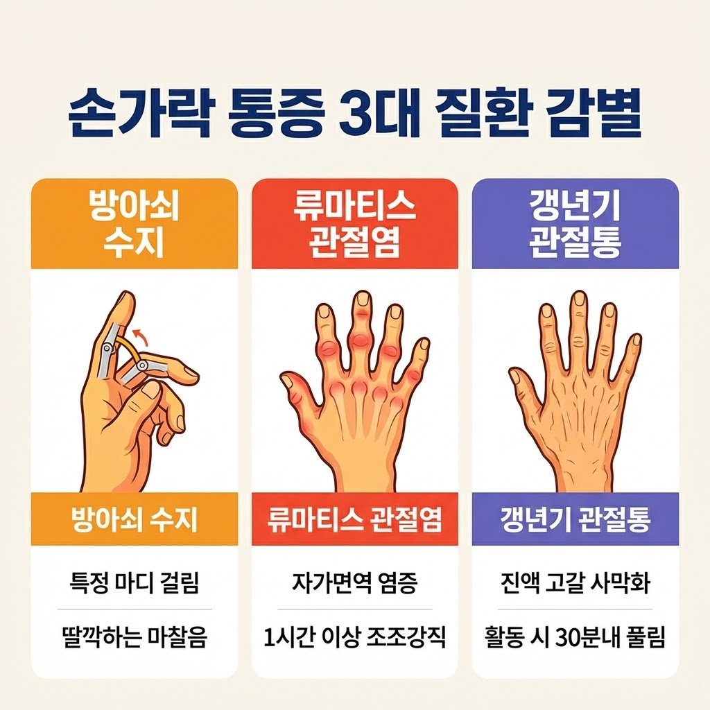 방아쇠 수지 발병 기전 A1 활차 굴곡건 염증