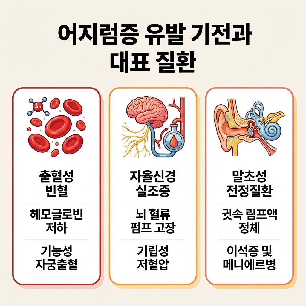 철분 결핍성 빈혈 기립성 저혈압 이석증 감별