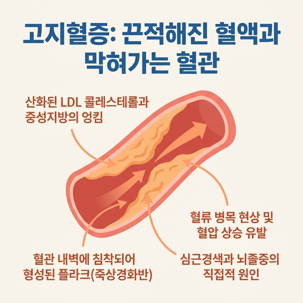 고지혈증 이상지질혈증 죽상경화반 콜레스테롤