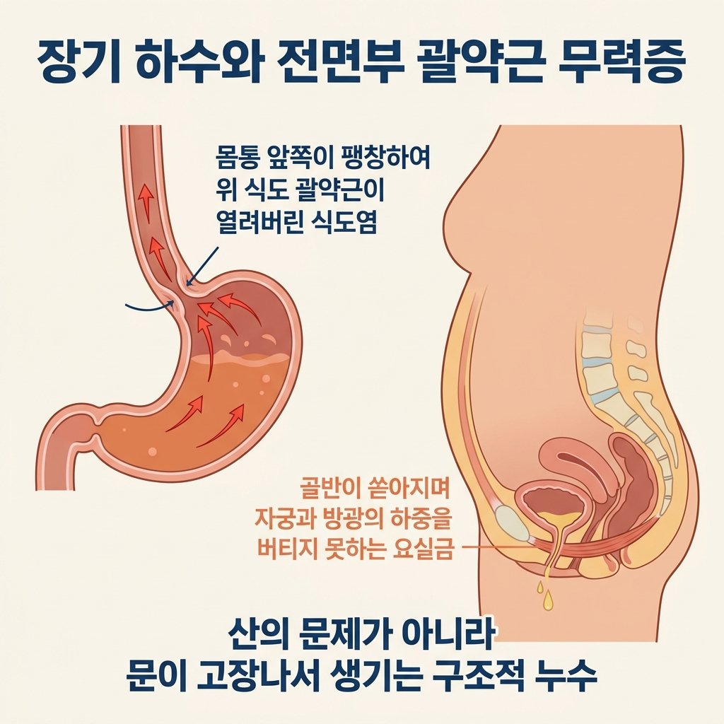 하부식도괄약근 요도괄약근 무력증 역류성식도염 요실금 해부학