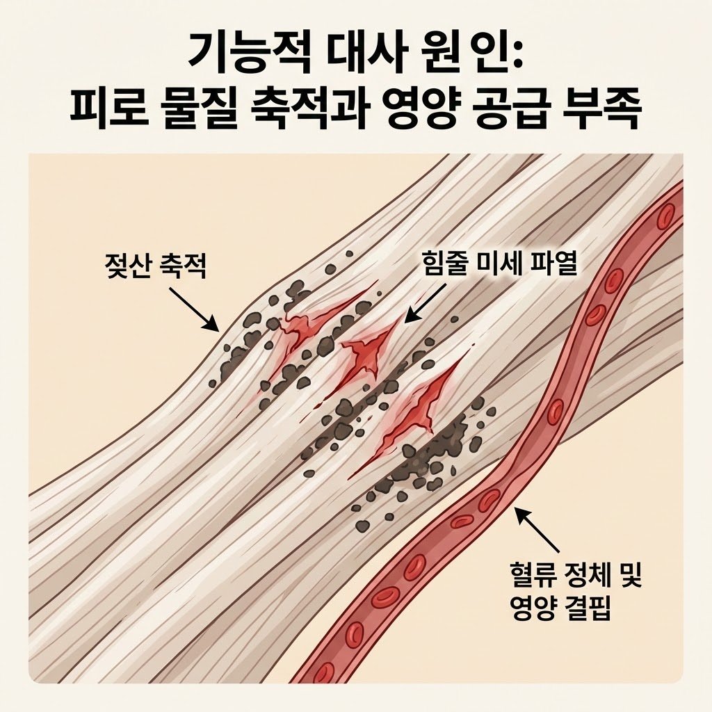 테니스 엘보 피로 물질 축적 원인 이미지