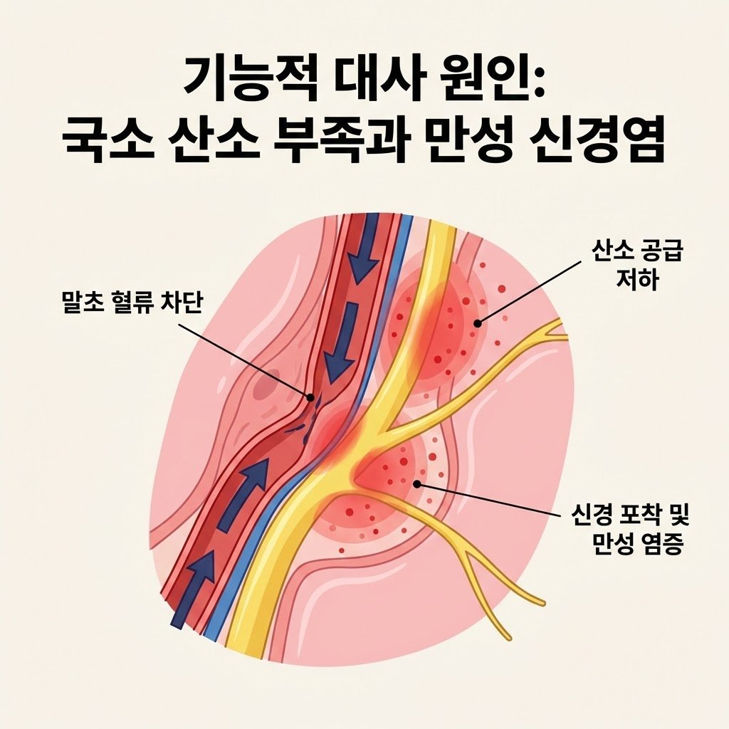 신경 압박 국소 산소 부족 만성 염증 이미지