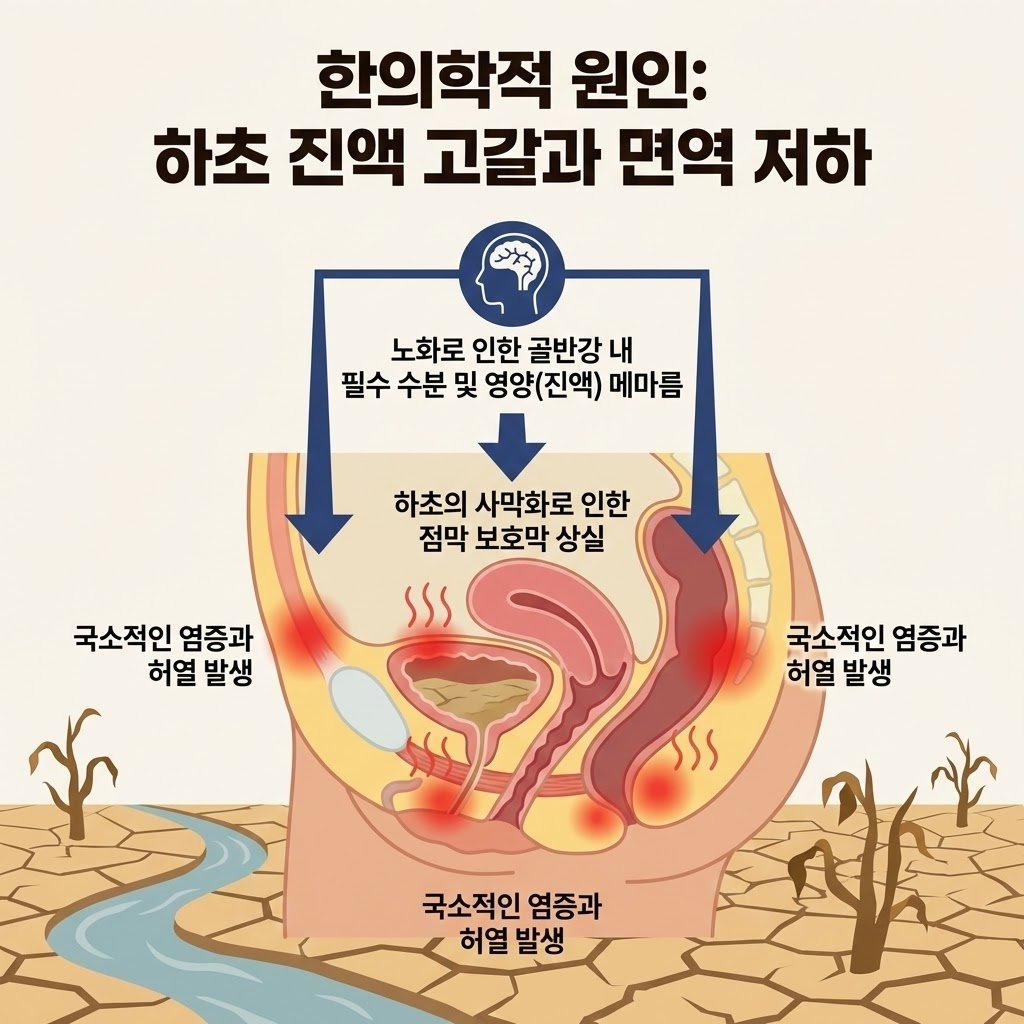 하초 진액 고갈 점막 면역 저하 질건조증 원인