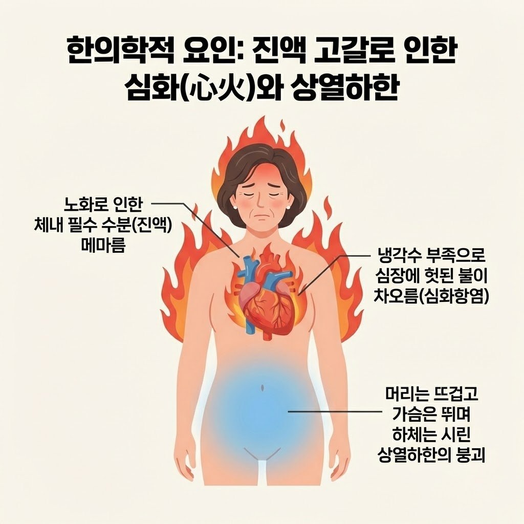 진액 고갈 심화항염 심장 가짜 열 상열하한 원인