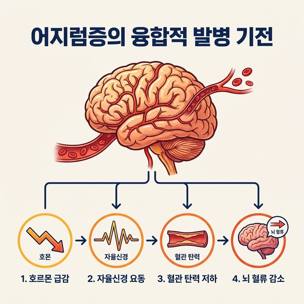 갱년기 빈혈 구조적 발병 기전 자율신경 요동 뇌혈류 감소