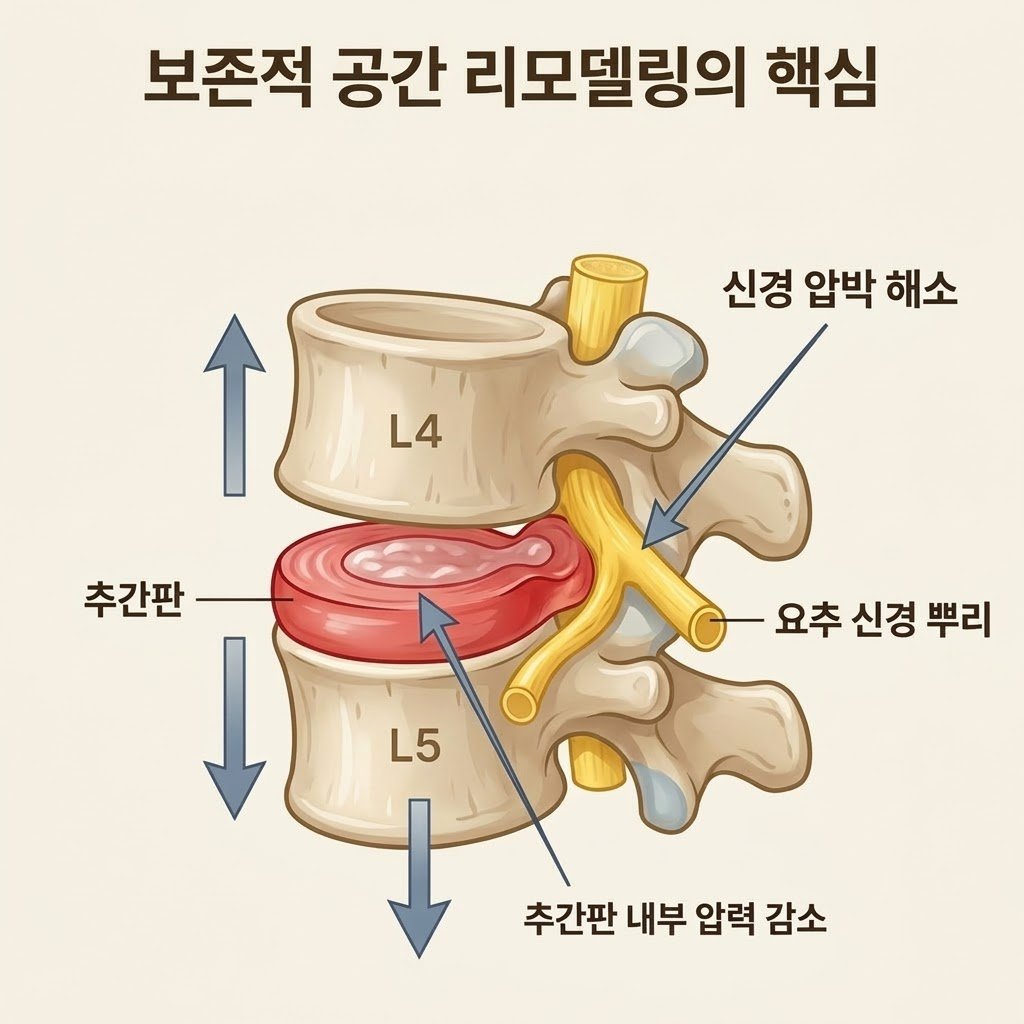 척추 감압 치료 디스크 흡수 신경 압박 해소