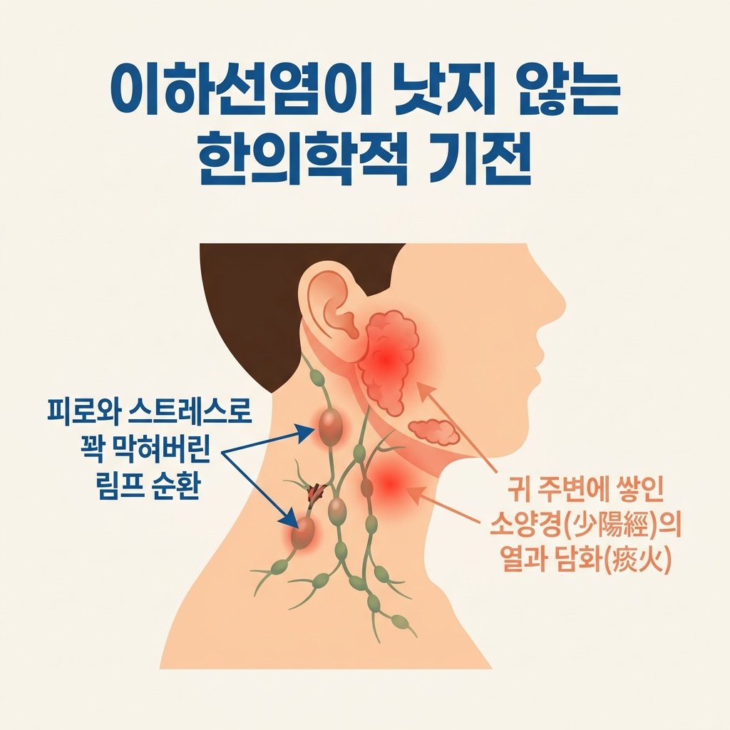 임파선염 이하선염 한의학 기전 소양경 담화 스트레스 면역 저하
