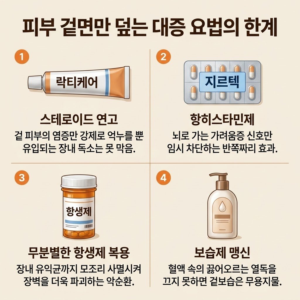 스테로이드 연고 부작용 락티케어 지르텍 항히스타민제 한계