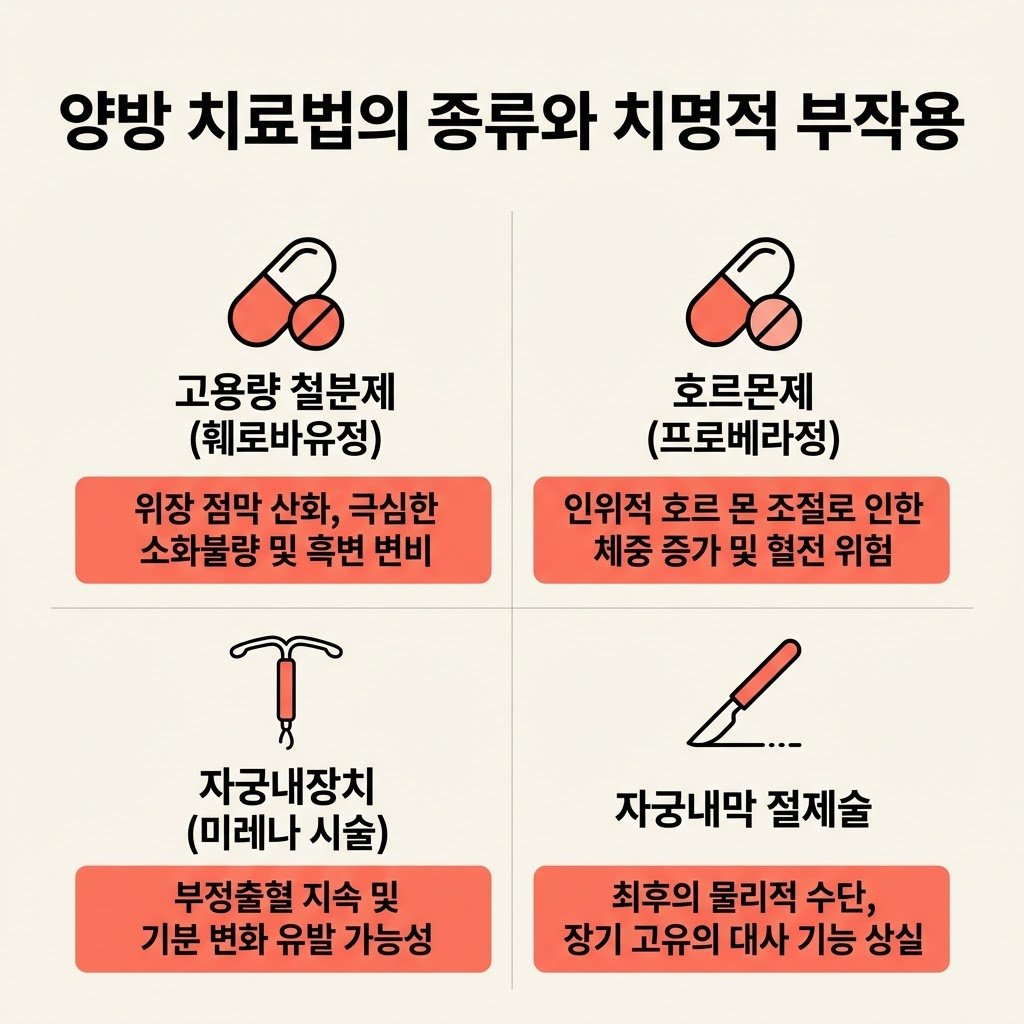 훼로바유정 프로베라정 미레나 부작용 자궁내막 절제술 한계