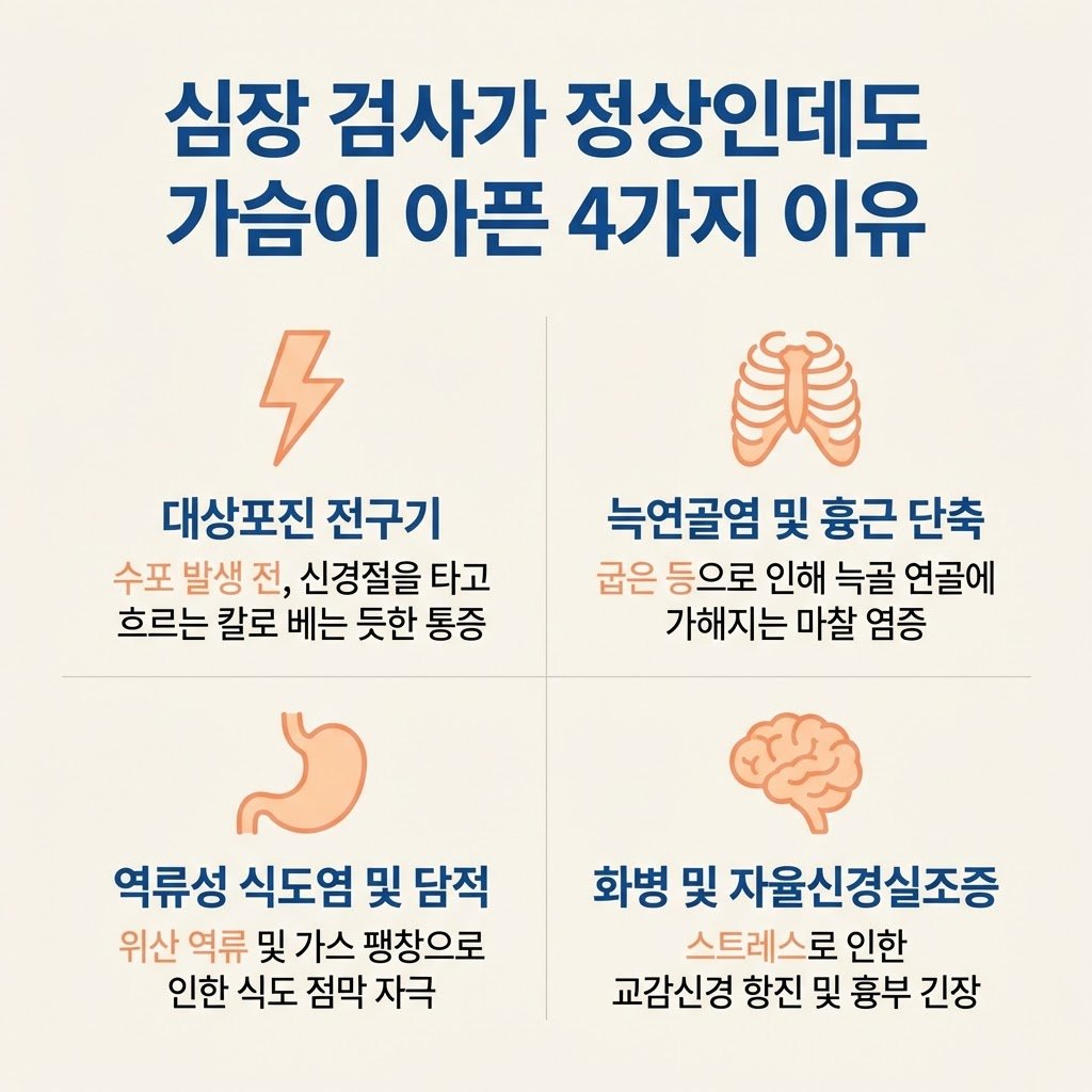 수포없는 대상포진 늑연골염 역류성식도염 화병 가슴답답함