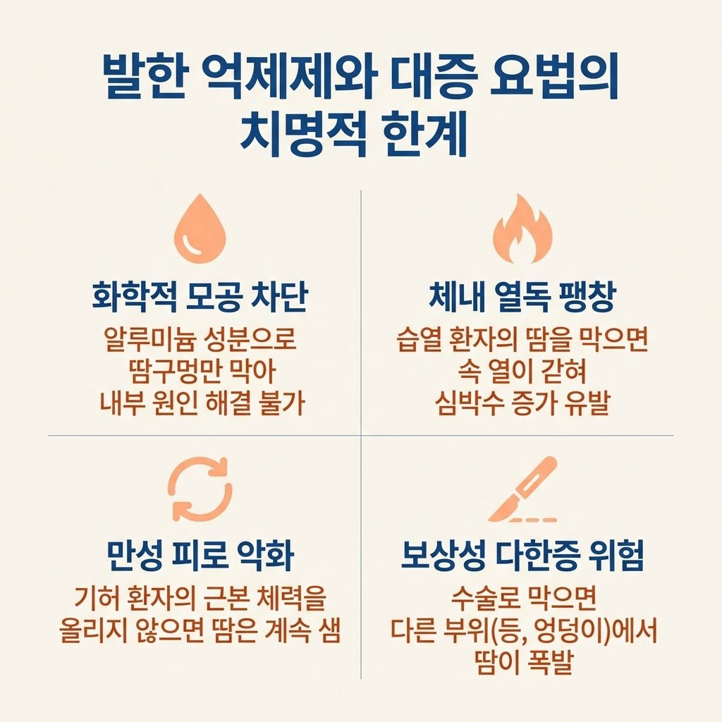 발한 억제제 부작용 다한증 수술 보상성 다한증