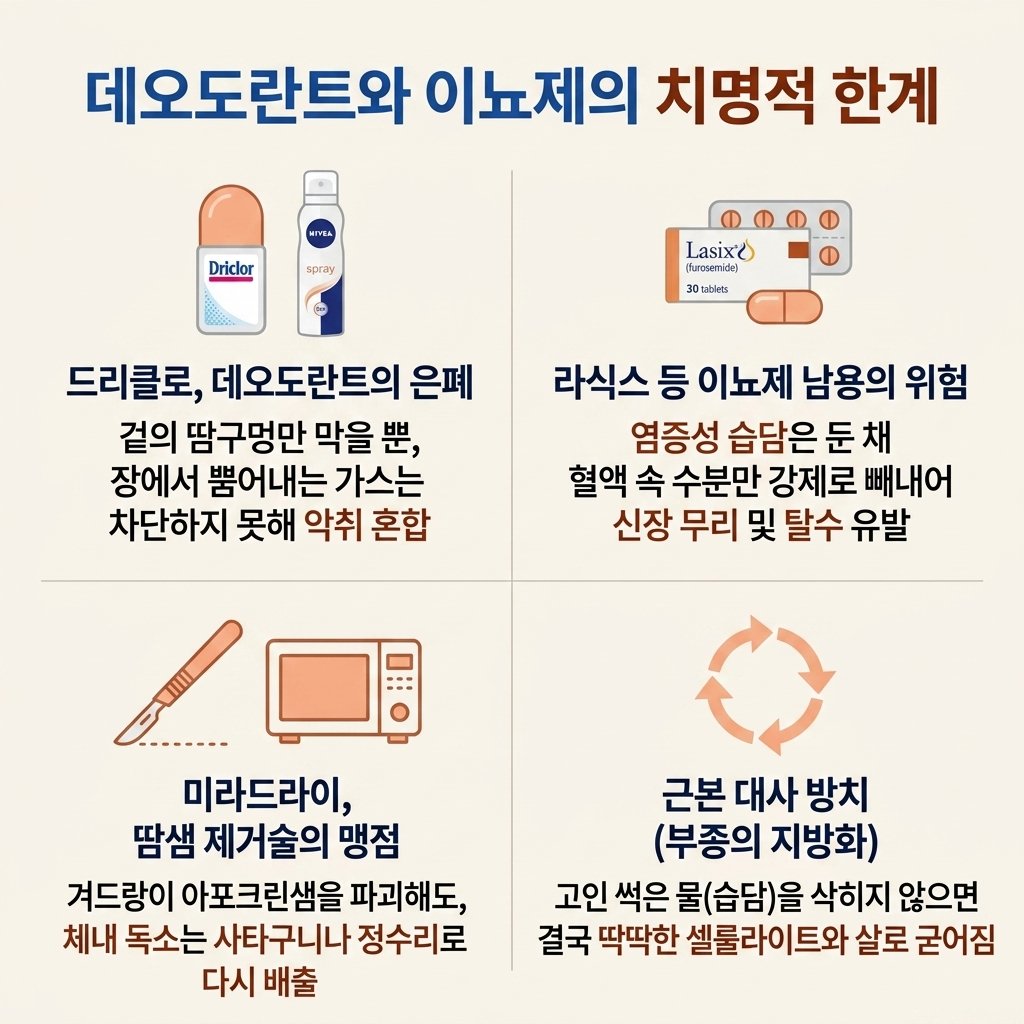드리클로 데오도란트 라식스 이뇨제 부작용 미라드라이 액취증 수술 재발