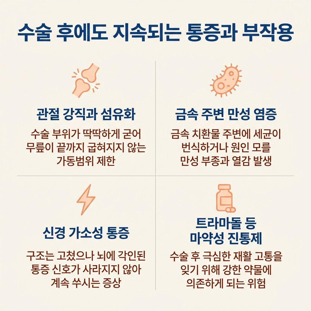 인공관절 수술 부작용 관절 강직 만성 염증 트라마돌 부작용
