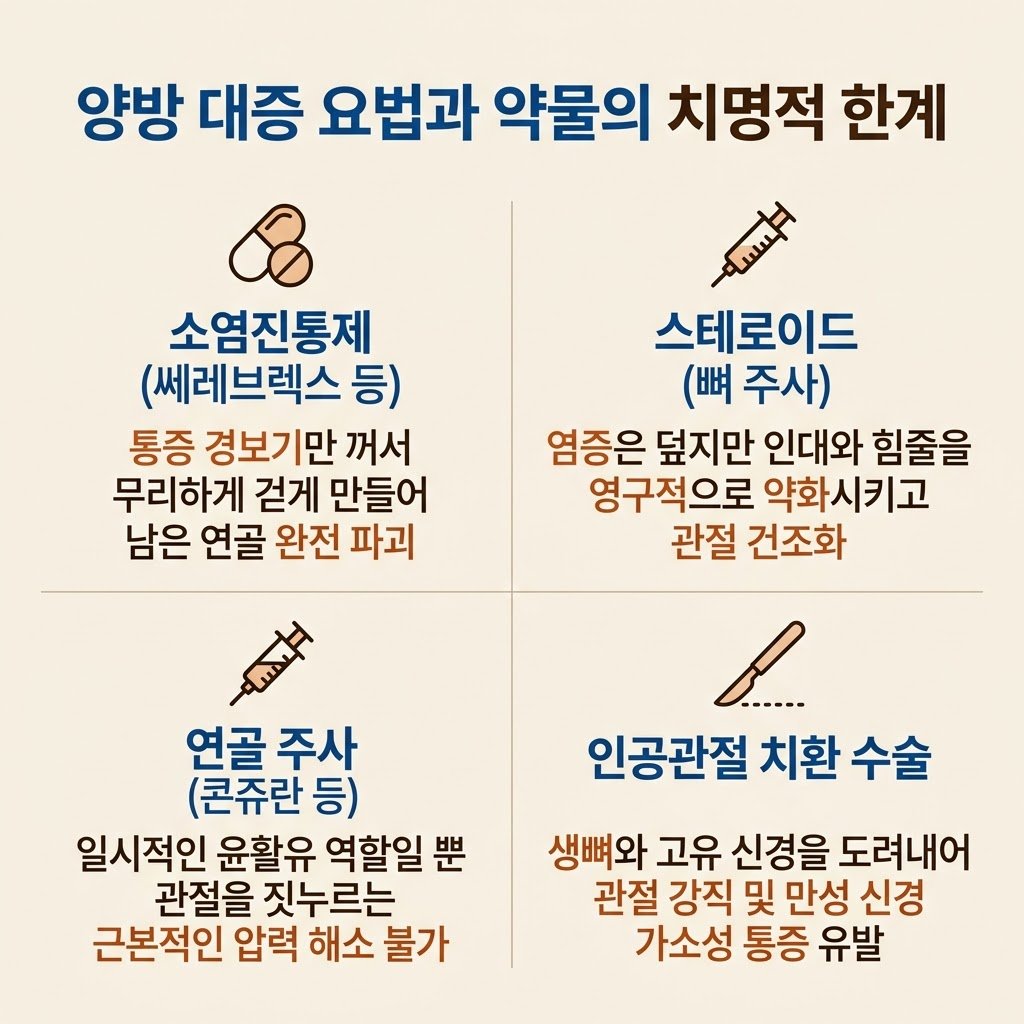 쎄레브렉스 스테로이드 뼈주사 콘쥬란 인공관절 수술 한계
