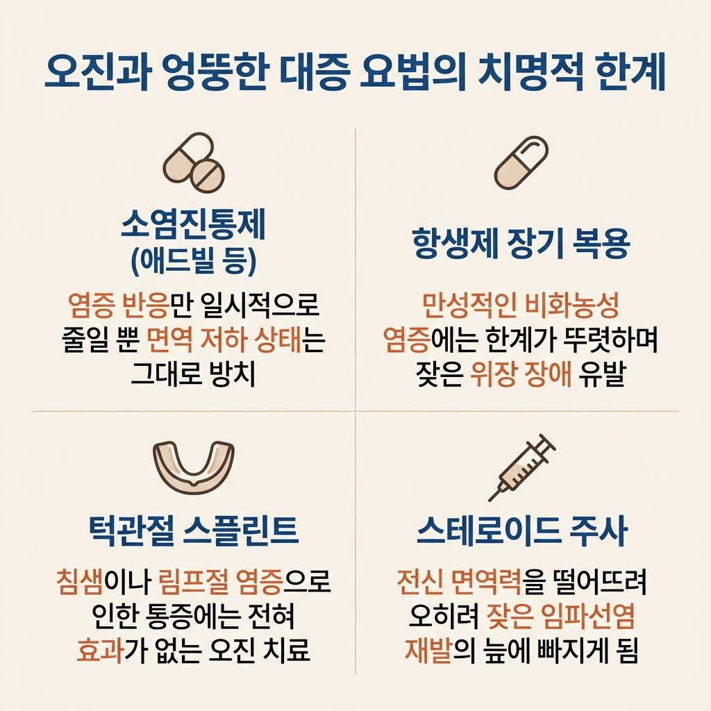 이하선염 오진 스플린트 항생제 장기복용 애드빌 스테로이드 한계 부작용