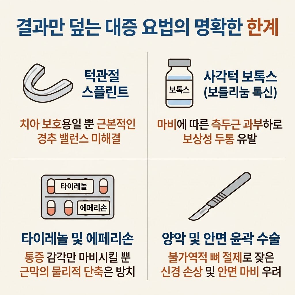 스플린트 보톡스 타이레놀 에페리손 근육이완제 양악수술 한계 부작용