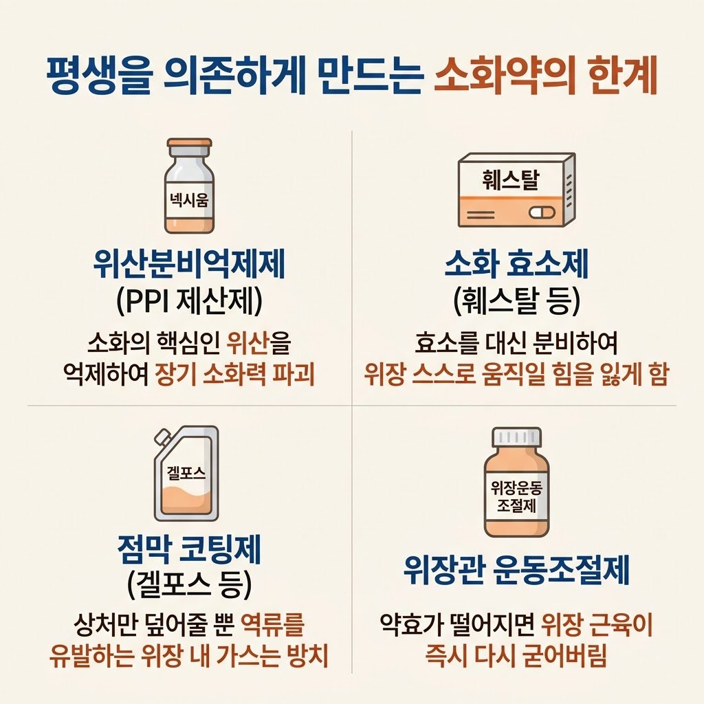 넥시움 훼스탈 겔포스 위장운동조절제 부작용 한계 정리