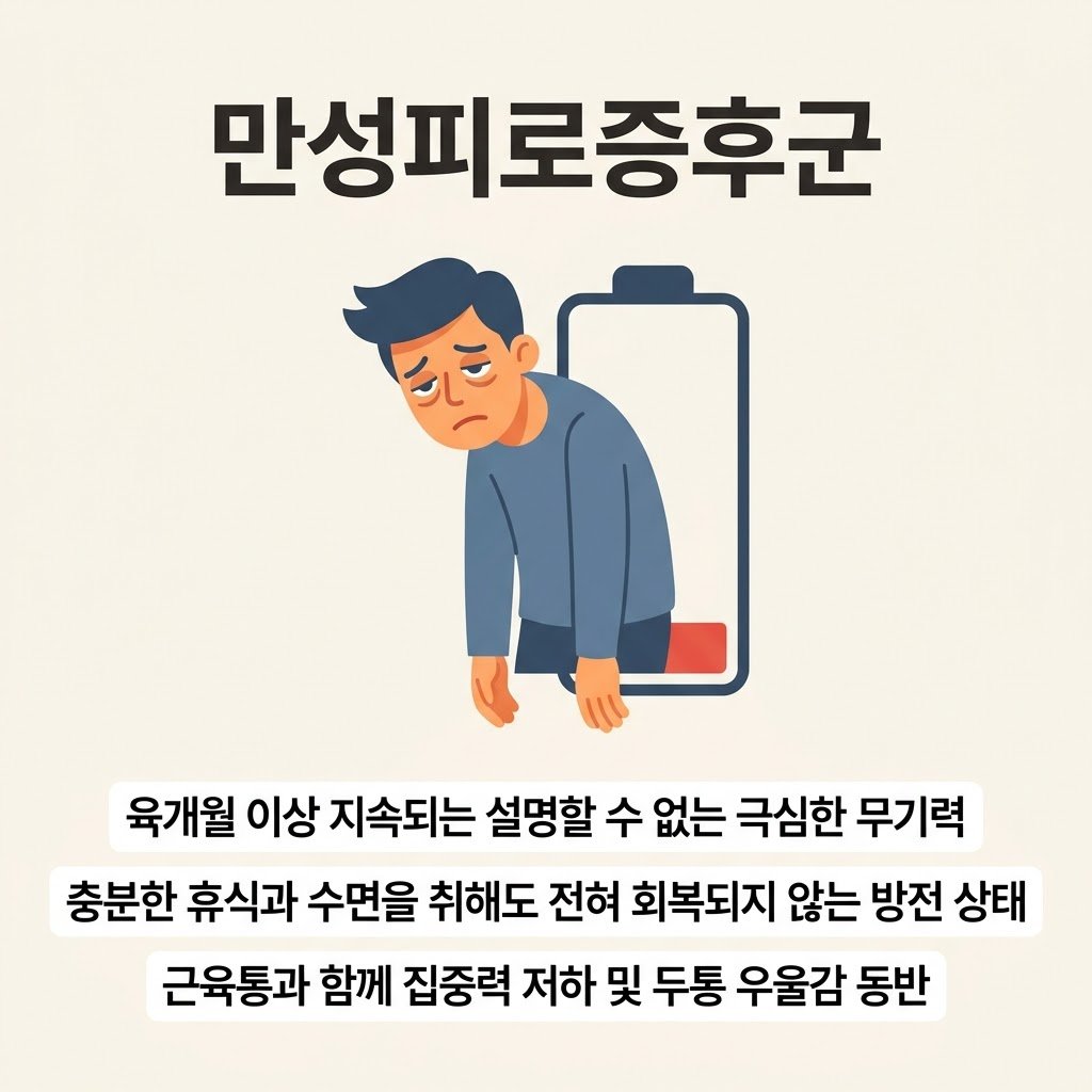 만성피로증후군 증상 부신고갈 무기력 수면장애 면역저하