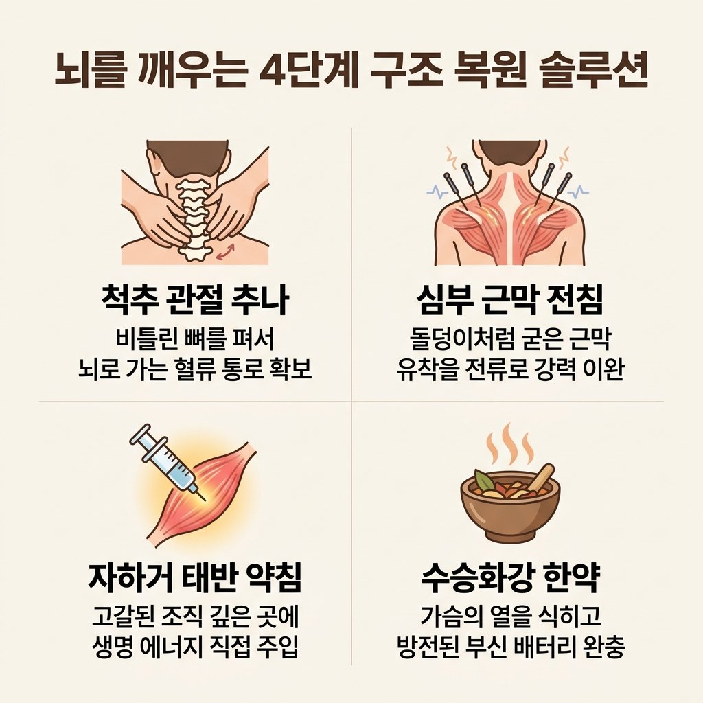 만성피로 한의학적 치료 흉추추나 자하거약침 수승화강 한약 솔루션