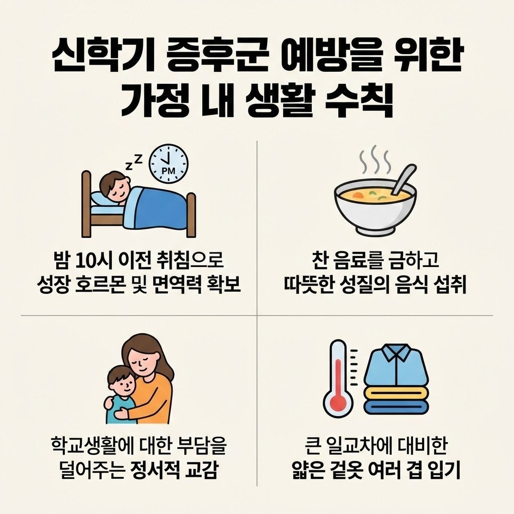 신학기 소아 면역 생활 수칙 이미지