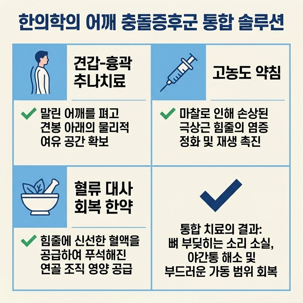 어깨 충돌증후군 추나치료 약침 한약 치료