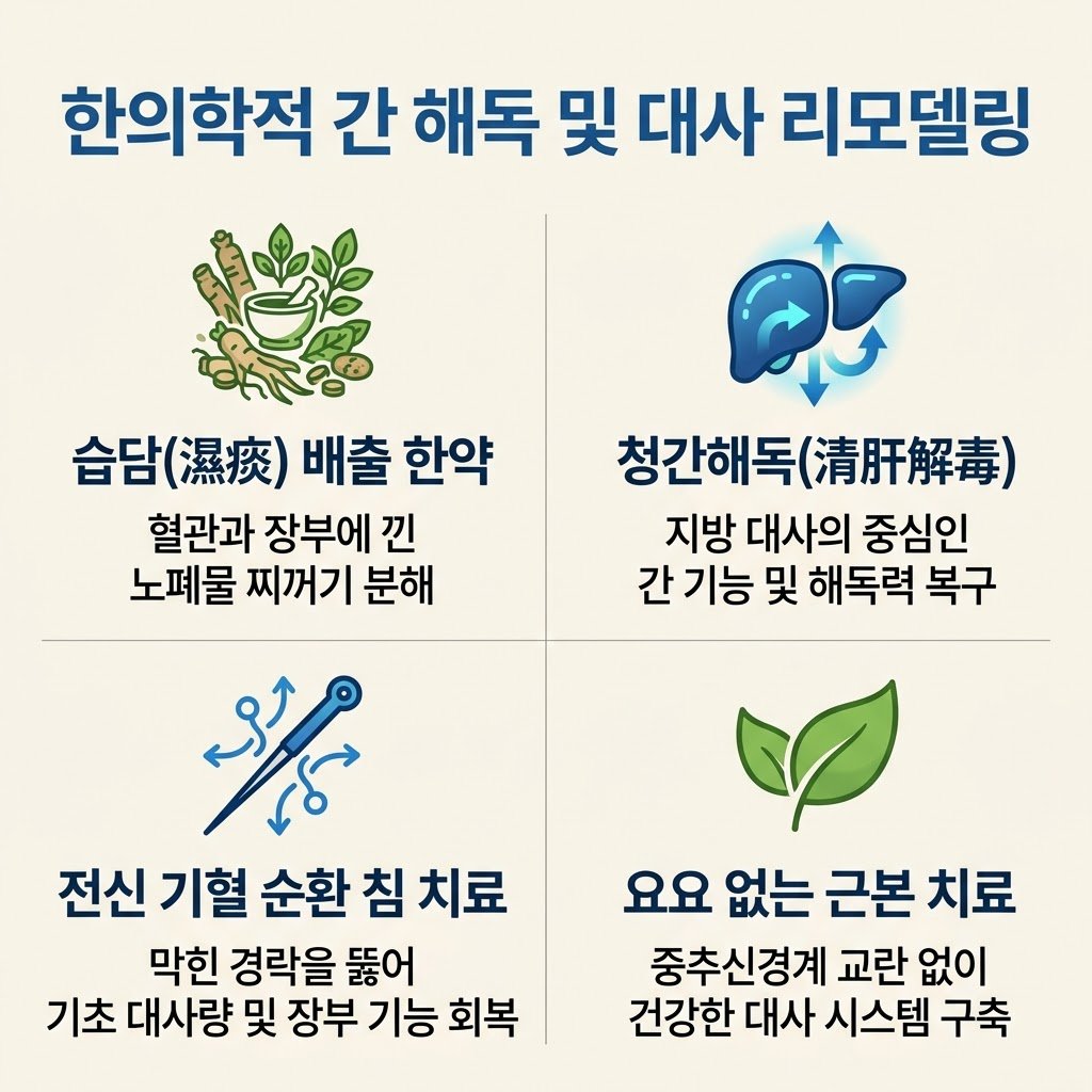 대사증후군 한의원 치료 간 해독 습담 제거 기초대사량