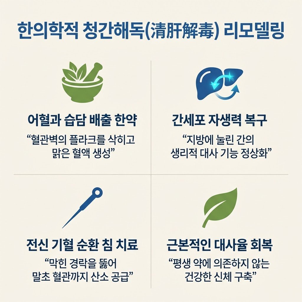 간 해독 한의원 어혈 습담 배출 한약 침치료