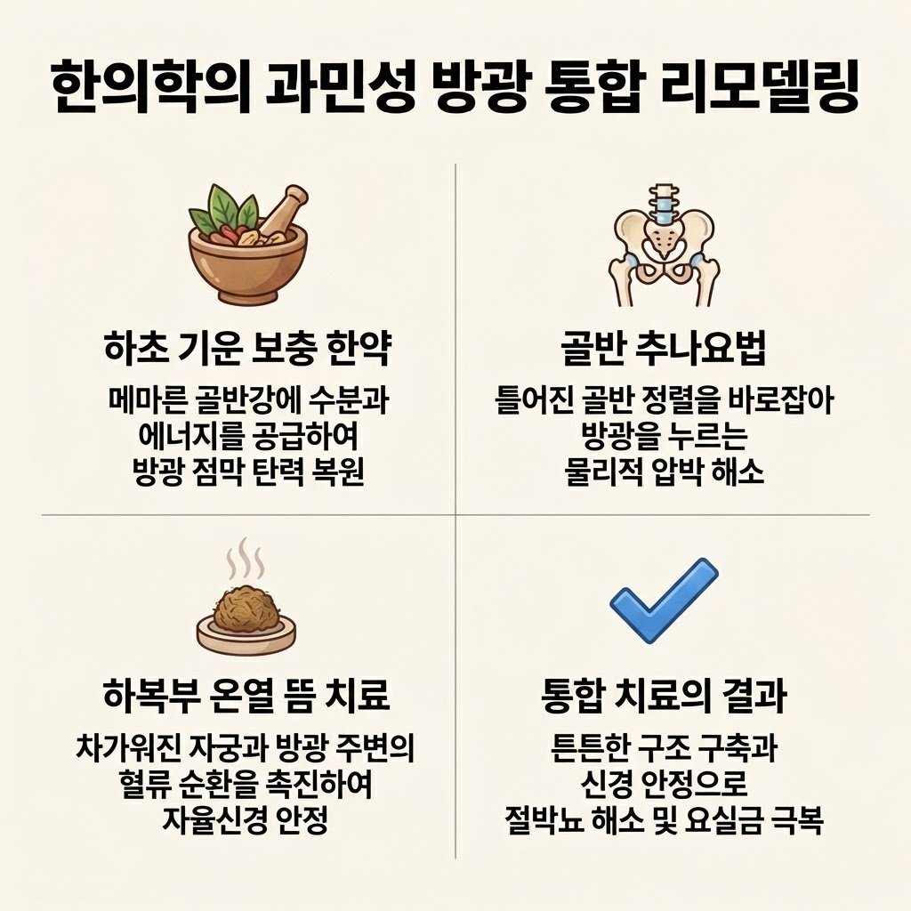 과민성 방광 한의원 치료 한약 추나요법 온열 뜸