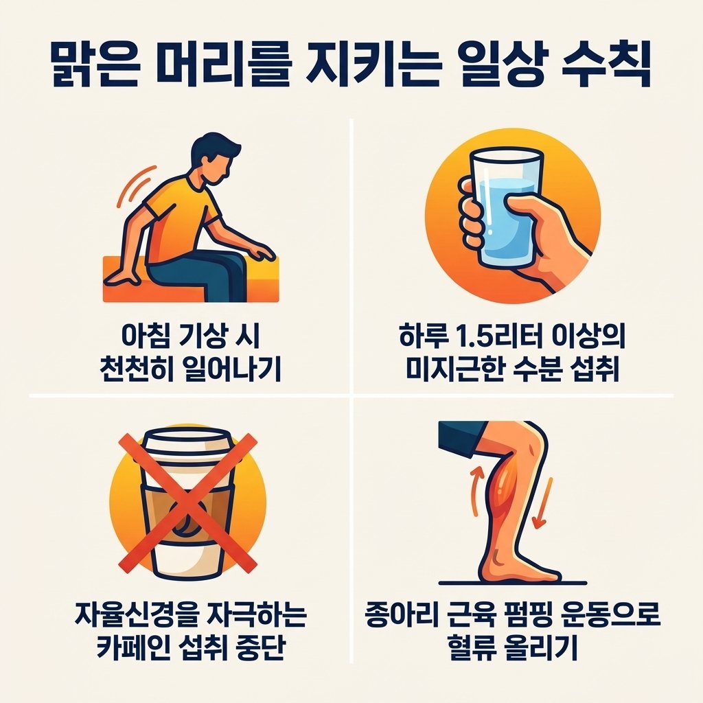빈혈 어지럼증 예방 수분 섭취 기립성 저혈압 예방