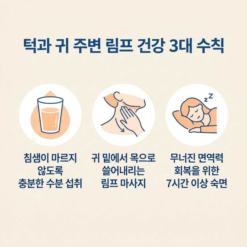 이하선염 예방 생활수칙 수분섭취 림프마사지 숙면