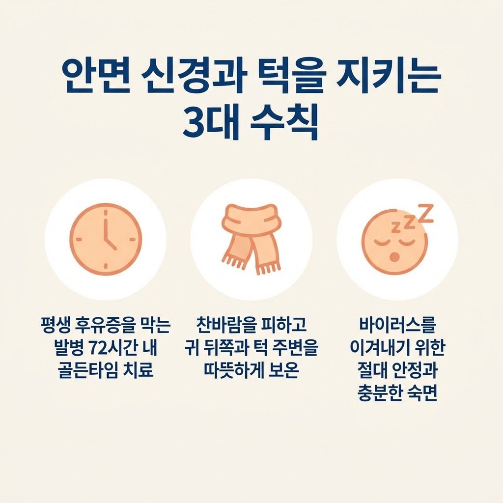 구안와사 예방 골든타임 보온 수면 안대 착용