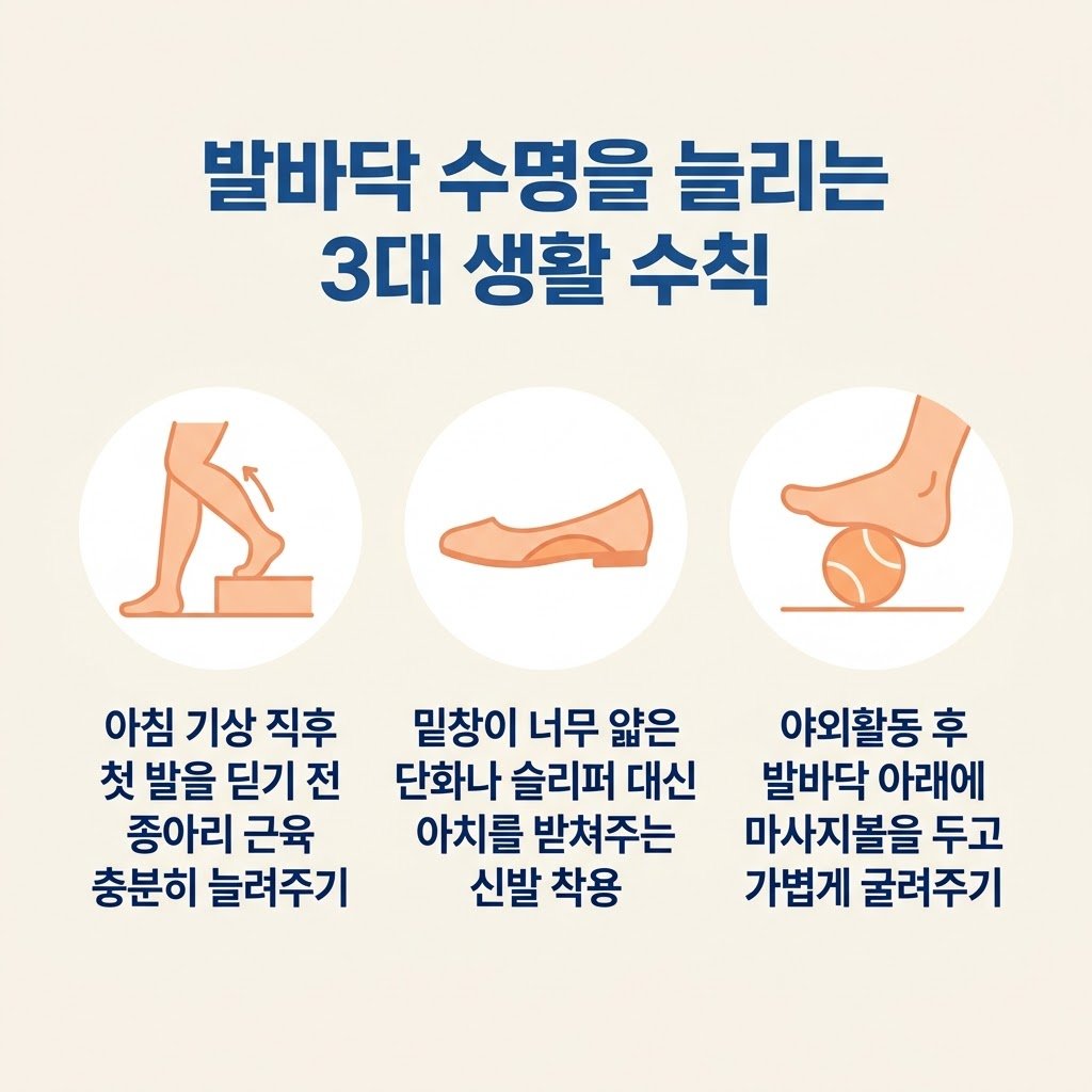 족저근막염 예방 스트레칭 종아리 마사지볼 기능성 신발