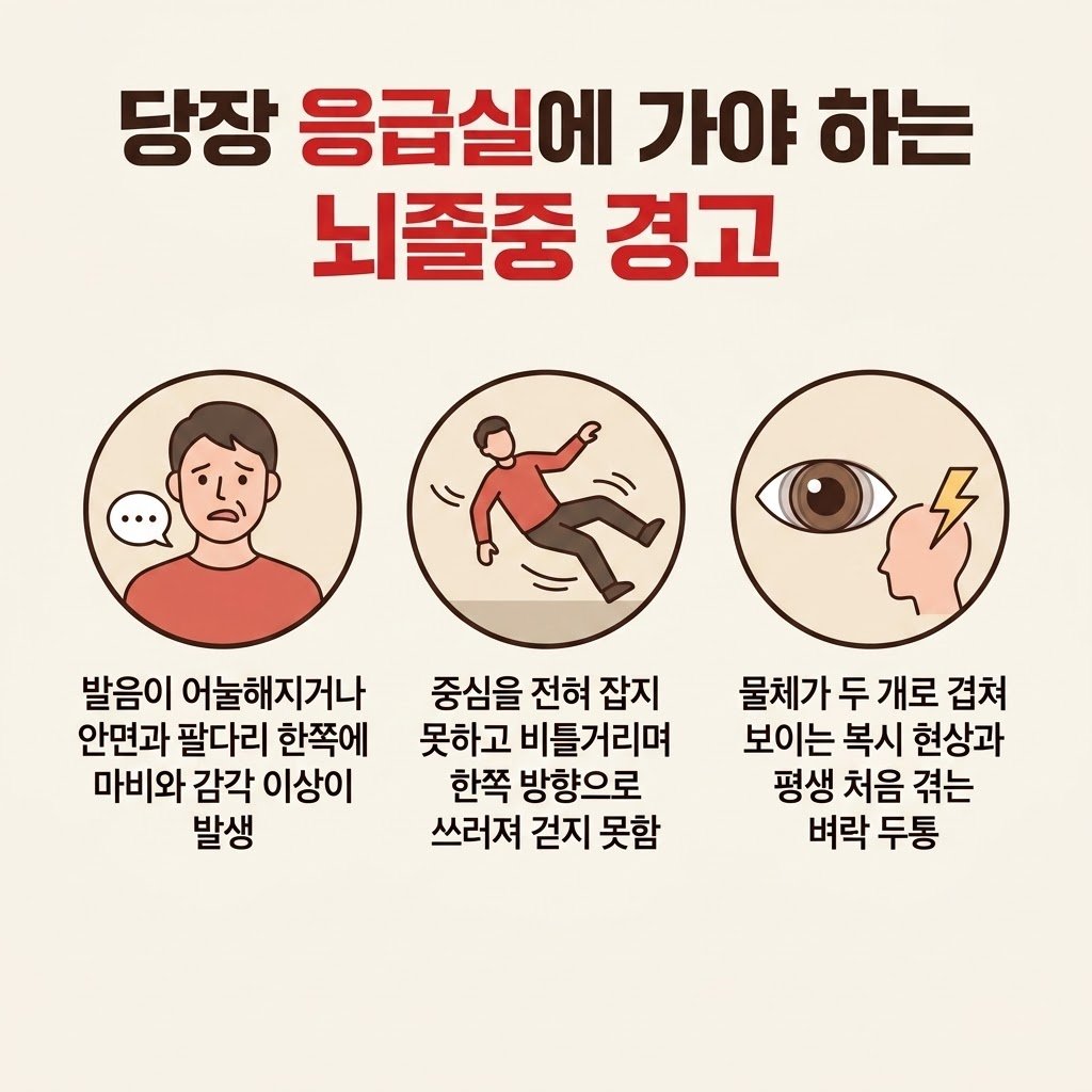 뇌졸중 전조증상 중추성 어지럼증 응급실 소뇌경색 뇌종양