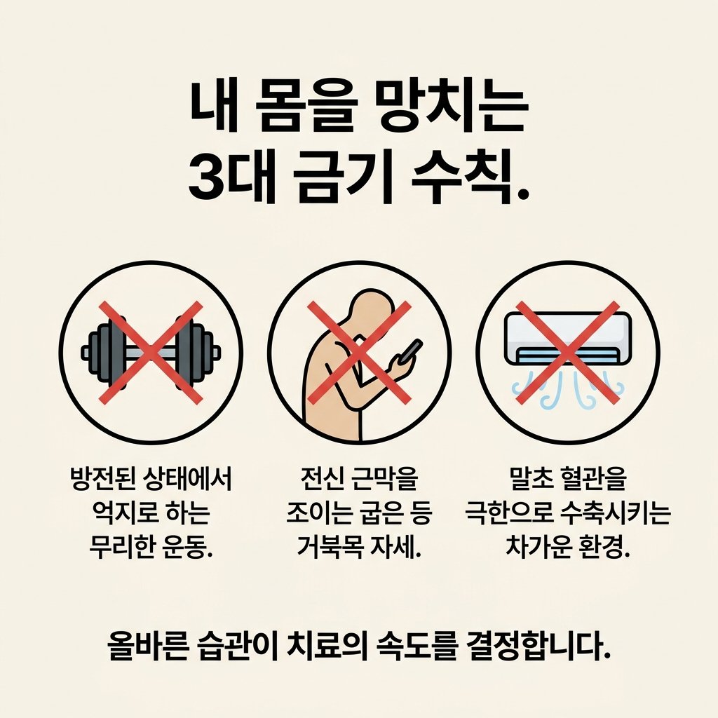 섬유근육통 악화 금기 무리한운동 수면제의존 차가운환경