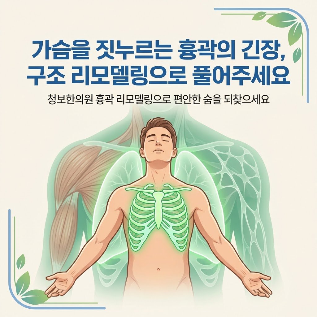 가슴 찌릿한 통증 흉곽 리모델링 한의원 클로징