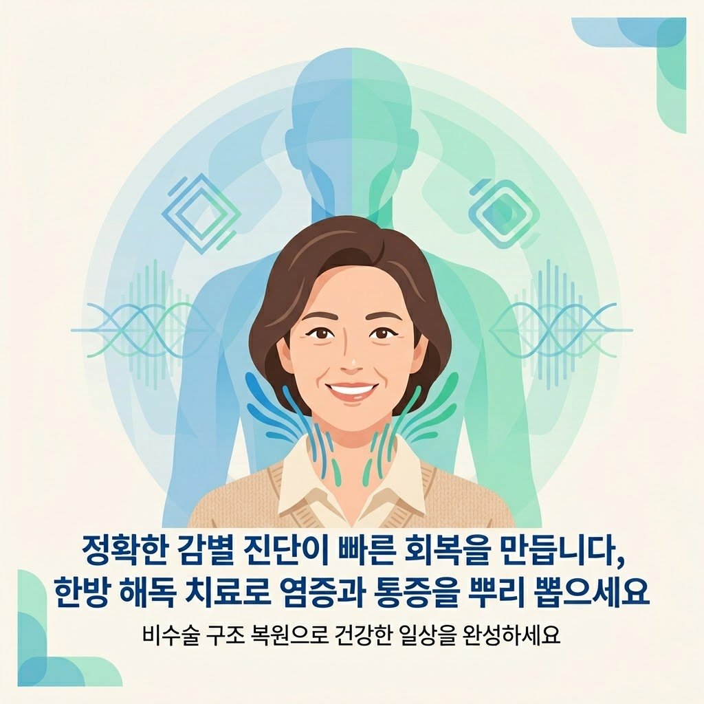이하선염 한의원 치료 수술없이 일상복 환자 보존치료 클로징