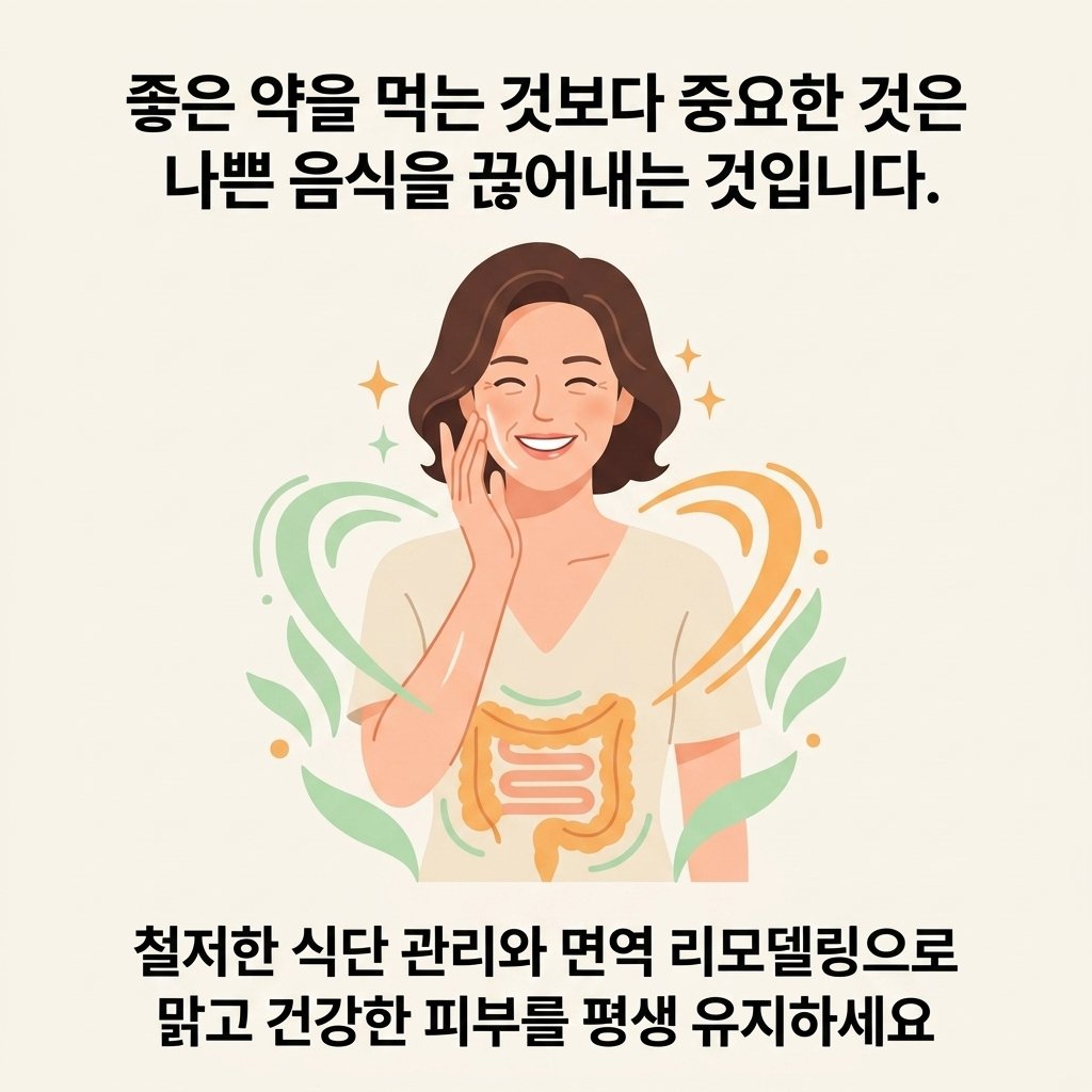 만성 피부염 완치 식단관리 한의원 여성 모델 클로징