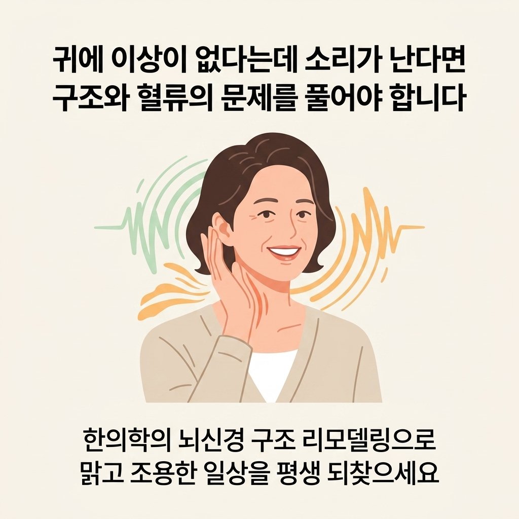 이명 어지럼증 한의원 치료 뇌신경 구조 리모델링 여성 모델 클로징